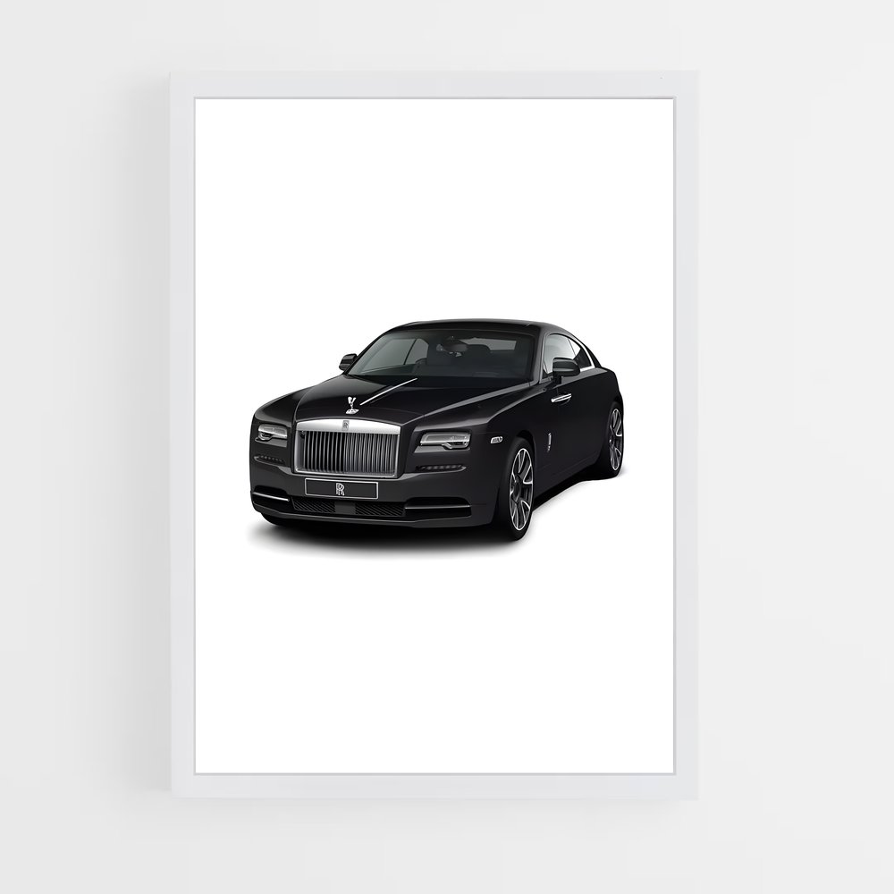 Poster badge chic Wraith noir – affiche Rolls-Royce (vue 3)